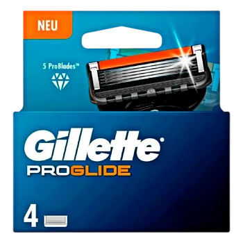 Сменные кассеты Gillette "FUSION PROGLIDE" 5 лезвий 4шт. (цена за 1 шт) в картонной упаковке (4/40)