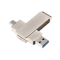 Флеш-накопитель GoPower MODERN 128GB USB3.0 Type-C (m) металл серый (1/500)