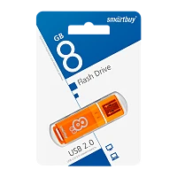 Флеш-накопитель Smartbuy Glossy 8GB USB2.0 пластик оранжевый