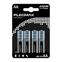 Батарейка Pleomax ECONOMY LR6 AA BL4 Alkaline 1.5V (4/40/400/19200) 