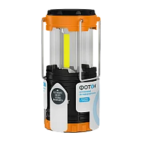 Фонарь туристический Фотон С-450 3W от батареек IP65 черный оранжевый (1/10/60)