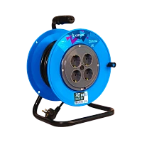 Удлинитель Космос 4р.С/З 16A 30.0м ПВС 3x1.5мм² IP20 черный (1)