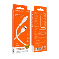 Кабель Borofone BX51 USB (m)-Lightning (m) 1м 2.0A ПВХ белый в коробке (1/360)
