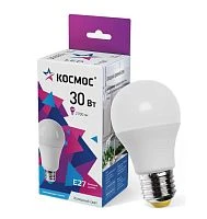 Лампа светодиодная Космос A70 E27 30W 6500К 174-265V груша матовая (1/10/50)