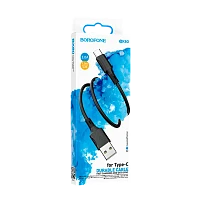 Кабель Borofone BX80 USB (m)-Type-C (m) 1м 3.0A силикон черный (1/360)