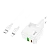 Сетевое З/У HOCO C111A 1USB/Type-C 3.0A 30W с кабелем Type-C-Type-C белый (1/20/120)