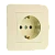 Розетка Makel Lillium 1гн. 16A С/З кремовый 70228 (1/12)