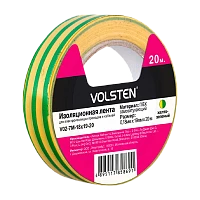 Изолента Volsten 19мм*20м ПВХ желто-зеленый (1/10/200)