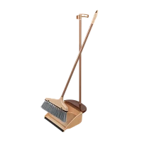 Щетка для пола Рыжий кот MINI с совком бежевый (1/12)