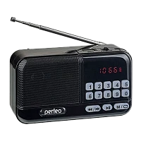 Радиоприемник Perfeo ASPEN 3W пластик microSD USB/Jack3.5 черный (1/10)