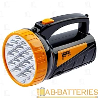 Фонарь туристический Трофи TSP19 2.7W 19+18LED от аккумулятора черный оранжевый (1/10/30)