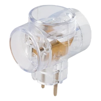 Разветвитель Toker 3Т 3р.Б/З 6A в индивидуальной упаковке с подвесом прозрачный (1/50)