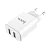 Сетевое З/У HOCO C62A 2USB 2.1A умная зарядка (IC) белый (1/21/126)