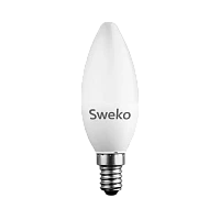 Лампа светодиодная Sweko C35 E14 5W 3000К 230V свеча (1/5/100)