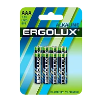 Батарейка Ergolux LR03 AAA BL8 Alkaline 1.5V (8/48/1152)