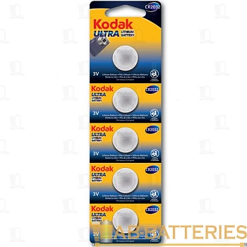 Батарейка Kodak Ультра/ULTRA CR2032 BL5 Lithium 3V (5/60/360) 