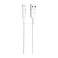 Кабель HOCO X25 USB (m)-microUSB (m) 1м 2.0A ПВХ белый (1/30/300)