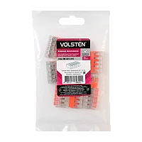 Строительно-монтажная клемма Volsten V02-9W-221-415 5 пр. до 4 мм, 32А, 450 В, 10 шт., оранжевый