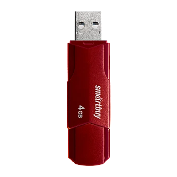 Флеш-накопитель Smartbuy Clue 4GB USB2.0 пластик бургунди 