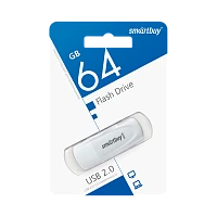 Флеш-накопитель Smartbuy Scout 64GB USB2.0 пластик белый