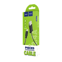 Кабель HOCO X24 USB (m)-Lightning (m) 1м 2.4A TPE черный (1/31/310)