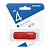 Флеш-накопитель Smartbuy Clue 4GB USB2.0 пластик красный