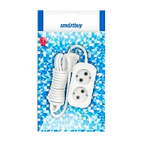 Удлинитель Smartbuy 2р.Б/З 10A 3.0м белый (1/50)