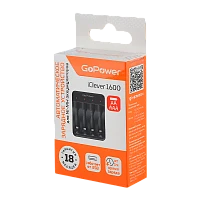 З/У для аккумуляторов GoPower Умное/iClever1600 Ni-MH/Ni-Cd 4 слота (1/40/80)