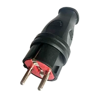 Вилка электрическая Космос 16A IP44 прямая черный (1/300)