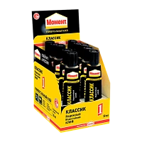 Клей Момент КЛАССИК-1 30мл универсальный водостойкий BOX10 шоу-бокс (10/120/3840)