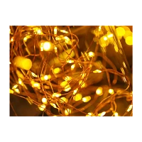 Гирлянда Космос "Золотые нити" 100LED 10м лампочки медная проволока 8 режимов (1/24)