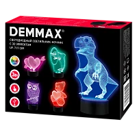 Ночник Demmax UF-717 3W 220V на основании RGB (1/40)