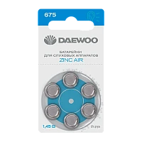 Батарейка Daewoo ZA675 BL6 Zinc Air 1.45V (6/60/600/3000)