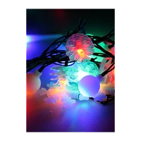 Гирлянда Космос "Новогодние игрушки" 30LED 4.4м микс нить 8 режимов матовые насадки ассорти (1/50)