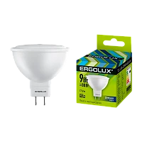 Лампа светодиодная Ergolux JCDR GU5.3 9W 6500К 172-265V софит матовая (1/10/100)