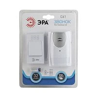 Беспроводной звонок ЭРА C61 белый (1/60/720)