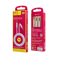 Кабель AUX GFPower J03 Jack 3.5mm (m)-Jack 3.5mm (m) 1м нейлон белый (1/200/800) 