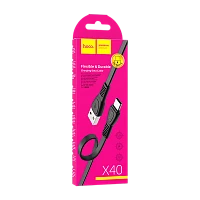Кабель HOCO X40 USB (m)-Type-C (m) 1м 2.4A TPE черный (1/33/330)