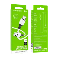Кабель Borofone BX84 USB (m)-Type-C (m) 1м 3.0A ПВХ белый (1/360)