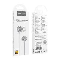 Наушники внутриканальные HOCO M96 с микр. серебряный (1/31/310)