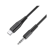Кабель AUX Borofone BL8 Jack 3.5mm (m)-Type-C (m) 1м TPE черный (1/360)