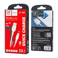 Кабель GFPower F08T USB (m)-Type-C (m) 1м 3.6A ПВХ белый (1/120/480)