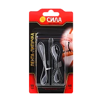 Клейкая лента Сила 19мм*46см самоклеющаяся ПВХ каучук черный (1/24/288)