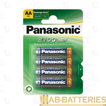Аккумулятор предзаряженный RTU Panasonic HR6 AA BL4 NI-MH 2100mAh