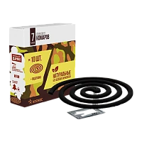 Спирали Космос от комаров 1 упаковка комплект - 10шт. черный (1/60)