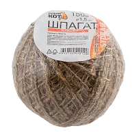 Шпагат льняной Рыжий кот клубок диаметр 1.5мм 150м. (1/48)