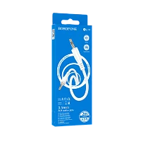 Кабель AUX Borofone BL14 Jack 3.5mm (m)-Jack 3.5mm (m) 2м ПВХ белый (1/63/252)