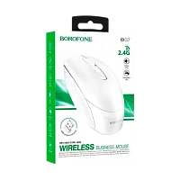 Мышь беспроводная Borofone BG7 классическая USB белый (1/22/88)
