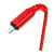 Кабель HOCO X59 USB (m)-Lightning (m) 1.0м 2.4A нейлон красный (1/30/300)