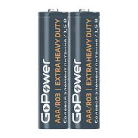Батарейка GoPower R03 AAA Shrink 2 Heavy Duty 1.5V (2/60/1200)